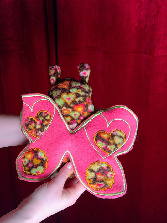 Love Bug Moth - Embroidered Heart