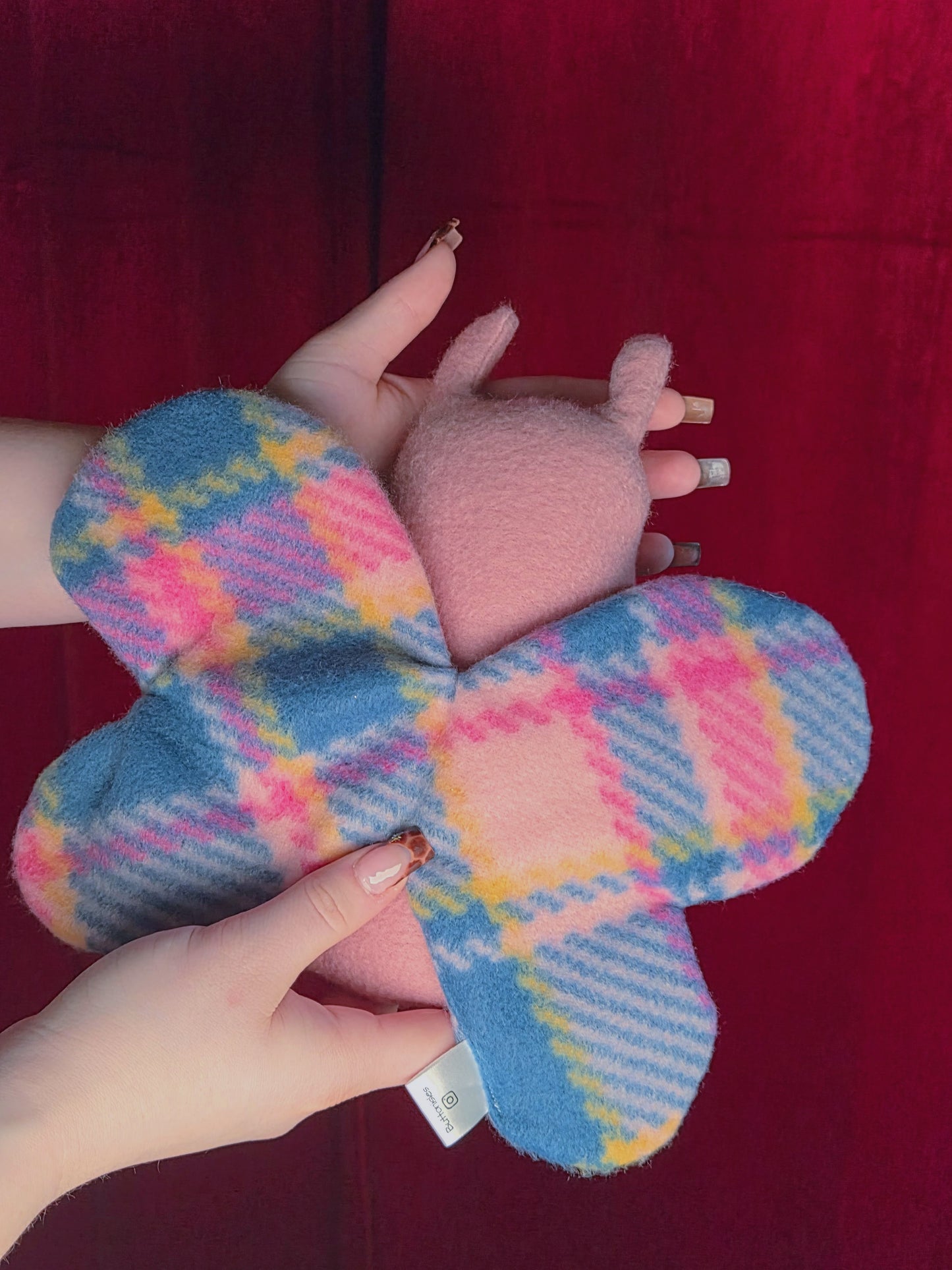 Love Bug Moth - Pink Plaid