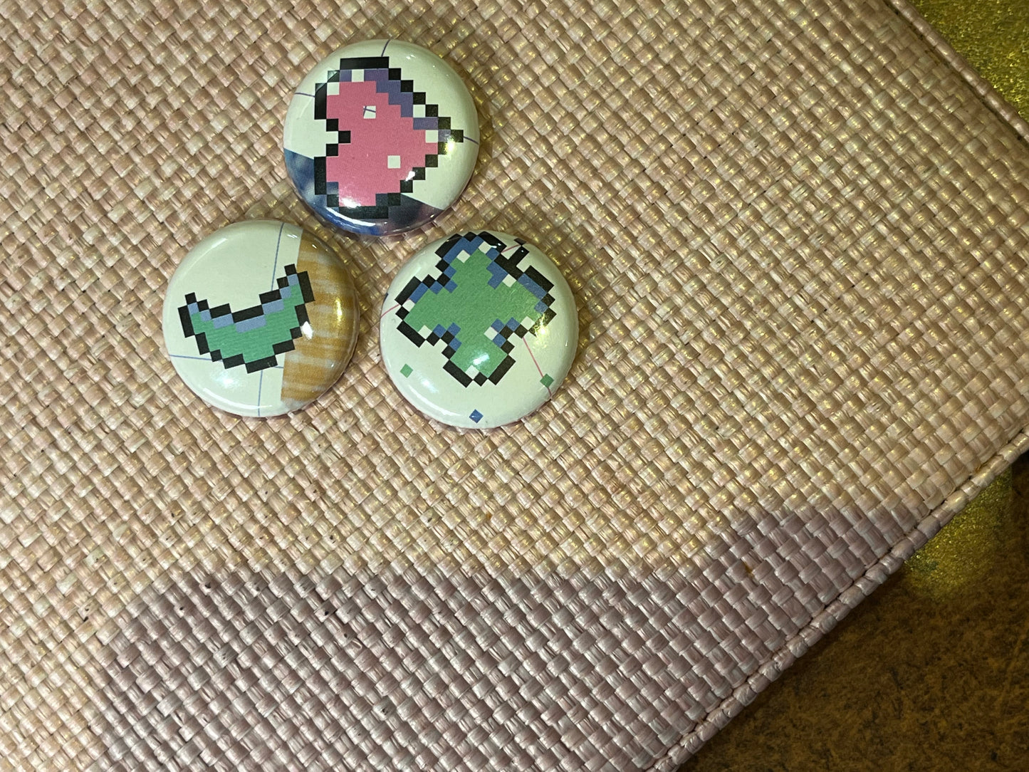 1" Button Pack - Heart/Clover/Moon