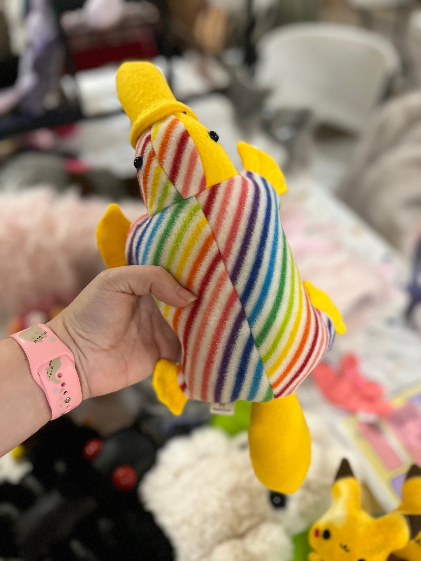 Baby Platypus Plushie - Rainbow