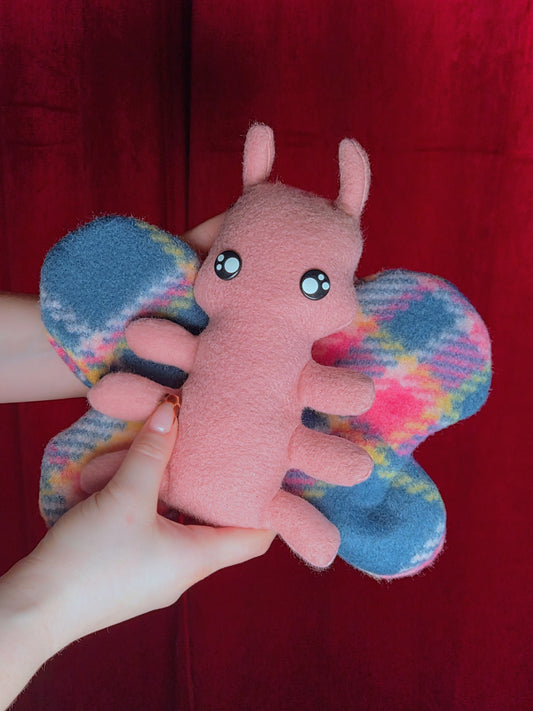 Love Bug Moth - Pink Plaid