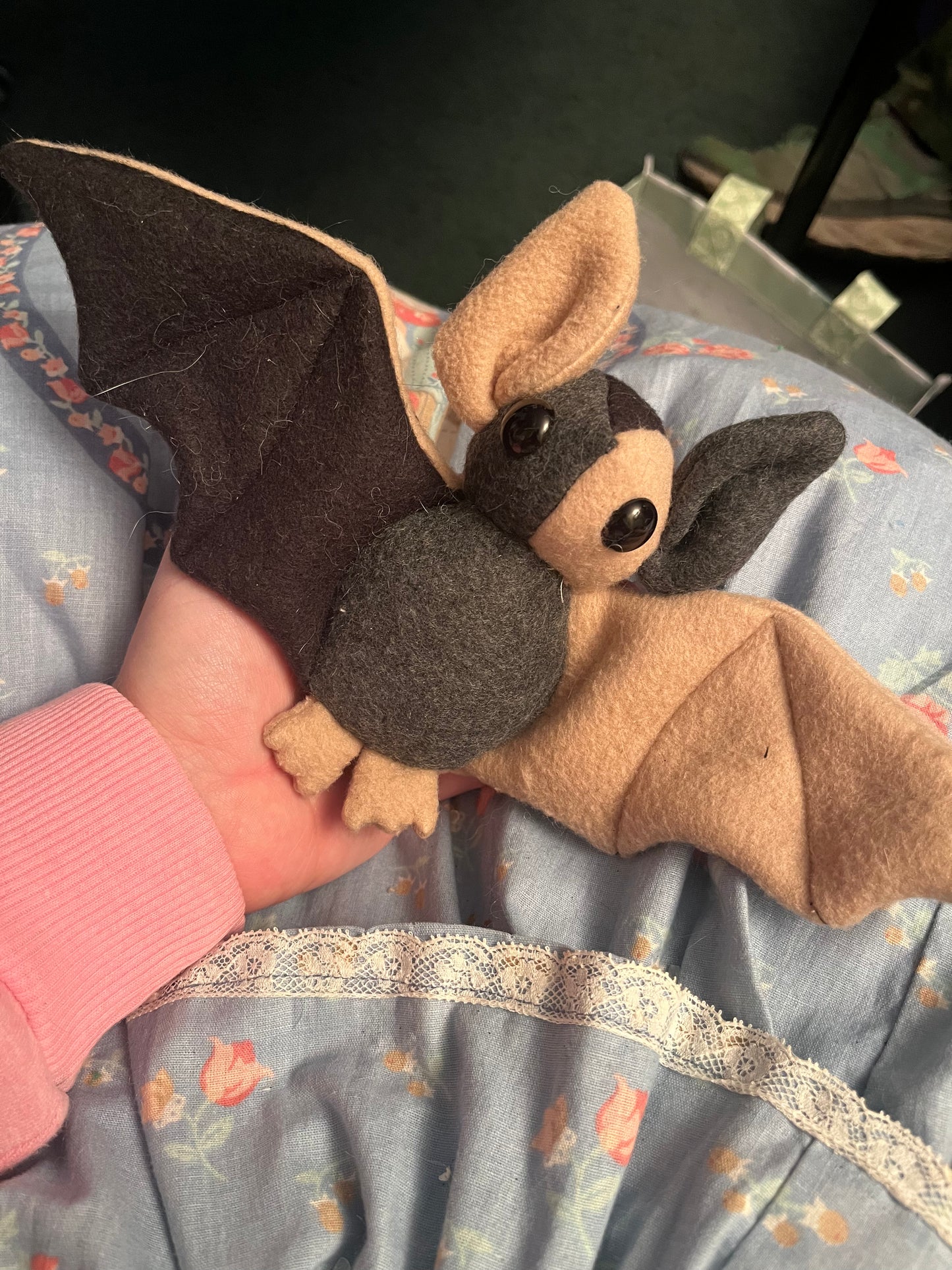 Bat Plushie - black and tan