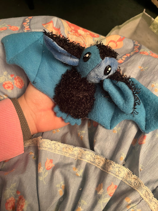 Bat Plushie - blue and black