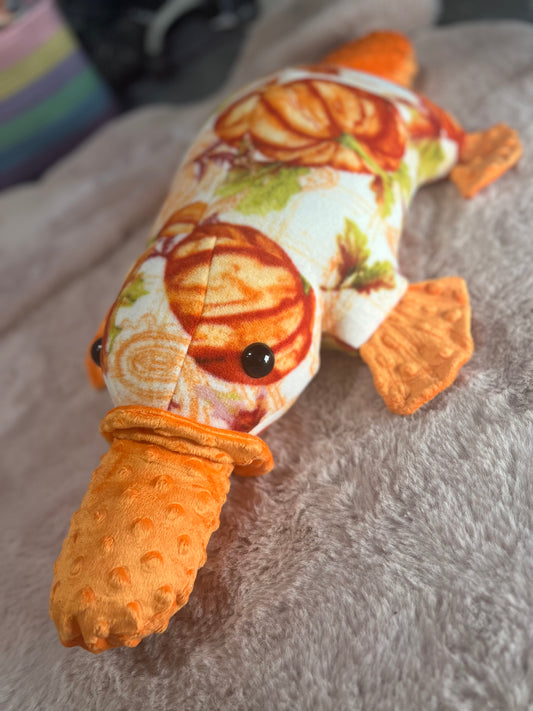 Platypus Plushie - Pumpkin