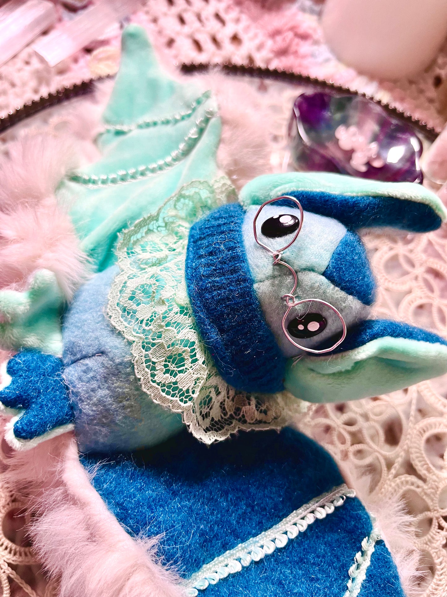 Bat Plushie - OOAK Blue Prestige