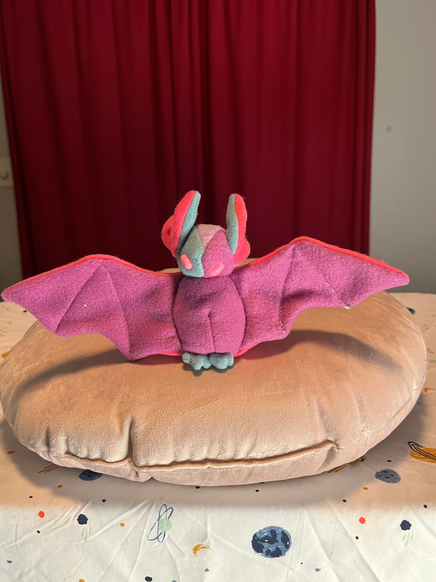 Bat Plushie - Angry Neon