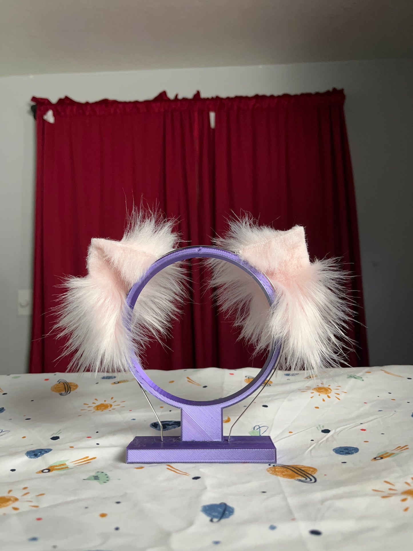 Faux Fur Cat Ears - Pink/Pink